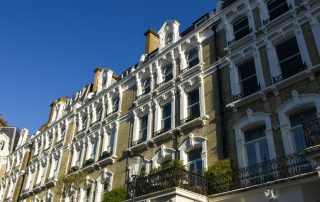A row of home in Kensington, London.